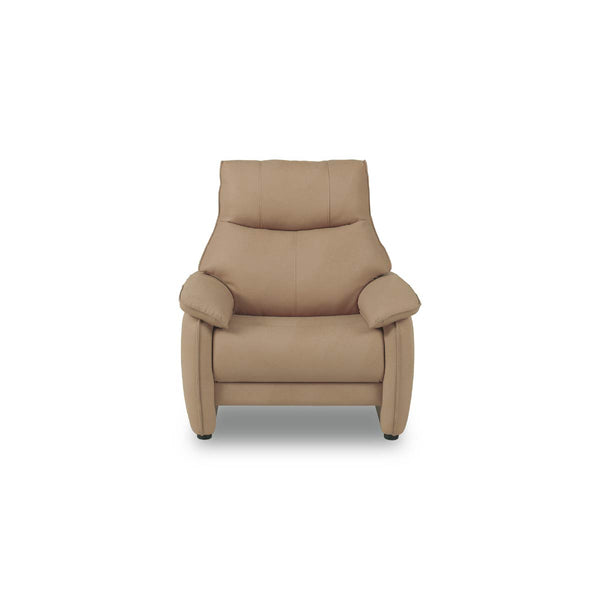 ルーシェ 1人掛けソファ 幅82cm ファインレザーテックス #FLT01フォギーグレージュ