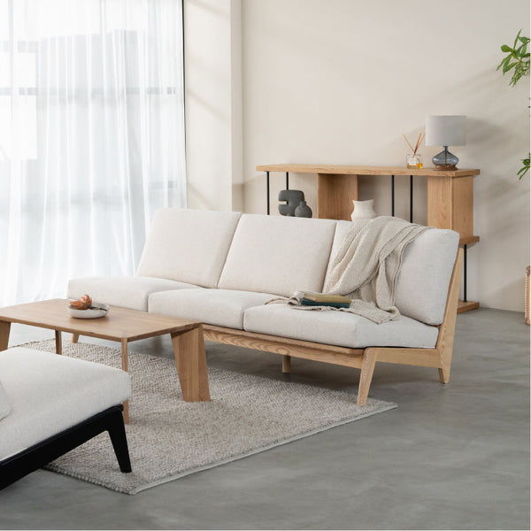 コレイト 3人掛けソファ 木製フレーム #アッシュ