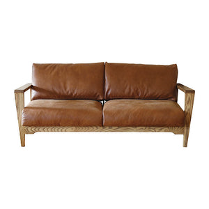 ダーマⅡ 2人掛けソファ スーパーレザーテックス #アーモンドブラウン