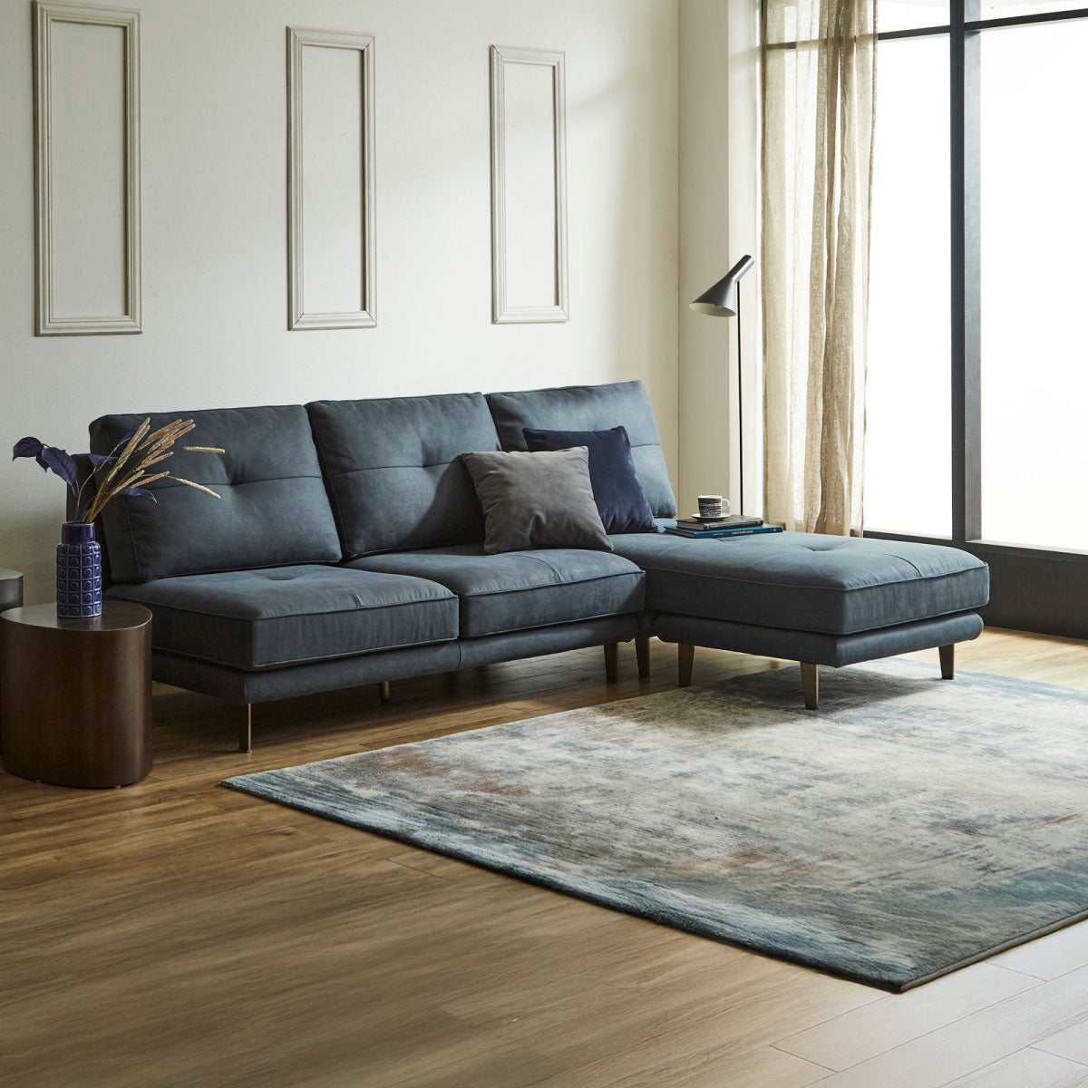 美品)カウチソファ　関家具 マリエッタ カウチソファ 幅219cm ｜関家具公式通販サイト