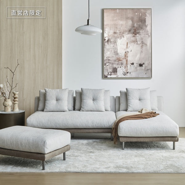 柔らかな背クッションとシャープなフレームが織りなす上品なデザイン。 #A49シャイングレー/PLT112ヨーロピアングレー