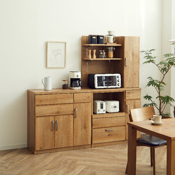 アンクル カウンター 幅90cm 棚板可動式 フルオープンレール #Default Title