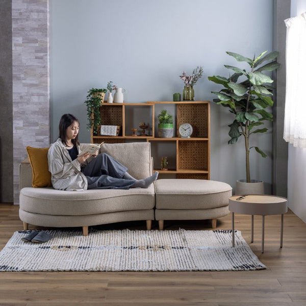 ペトル  カウチソファ #サンドベージュ #右カウチ