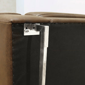 脚裏にはフェルトがついています。 #LT01 キャメル（レザーテックス アニリン） #左カウチ