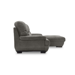 メーダ　左カウチソファ　幅279cm #PLT113 モードグレー（プライムレザーテックス）