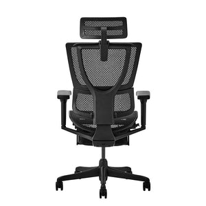 エルゴヒューマン FIT2 Lite オフィスチェア オットマン付 #ブラックフレーム×ブラック