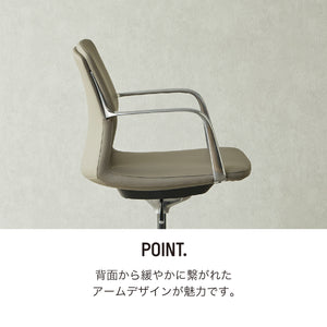 デミ オフィスチェア カウンターチェアタイプ #ブラックフレーム / ブラック