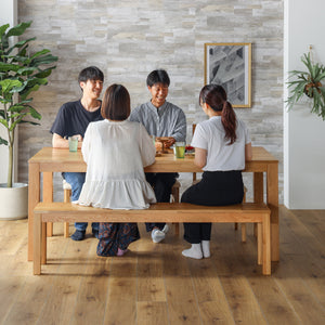 オーズ ダイニング5点ｾｯﾄ(DT幅180㎝/チェア×3脚 座面pvcアイボリー/ベンチ) #Default Title