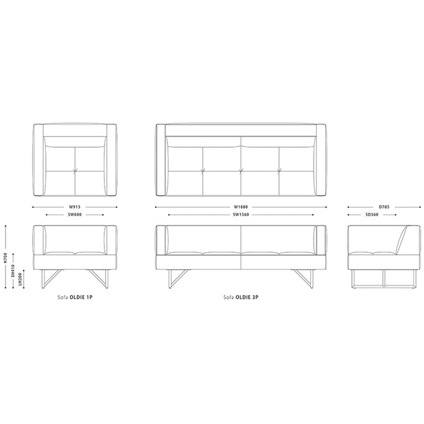 オールディー １人掛けソファ 幅915cm #ルーケベージュ