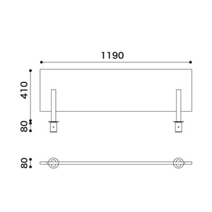 リベット 卓上パーテーション 幅119cm ファブリック #オーク