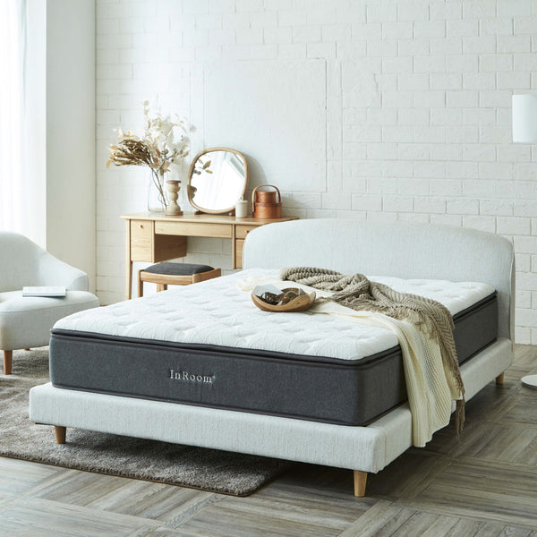 防ダニ・抗菌・防臭効果のある「マイティトップ®Ⅱ」樹脂綿を使用。通常の綿より通気性がよく、吸湿発散性に優れた高密度ニット生地とともにサラッとした肌触りを実現します。※画像はダブルサイズです。 #シングルサイズ