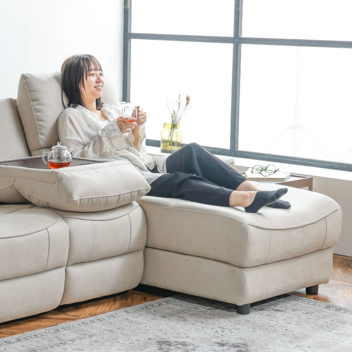 ジャグ 左電動カウチソファ 幅195cm ｜関家具公式通販サイト