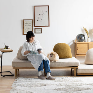 モーク 2人掛けソファ 幅160cm 組み合わせ ベース #サンドベージュ