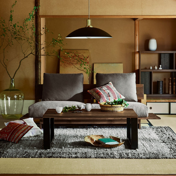 ヌシ ３人掛けソファ 1シータータイプ ウォールナット #海松茶色