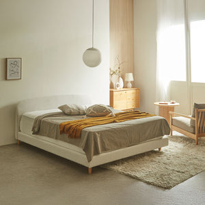 パメラ ベッドフレーム #フロストグレー #シングル