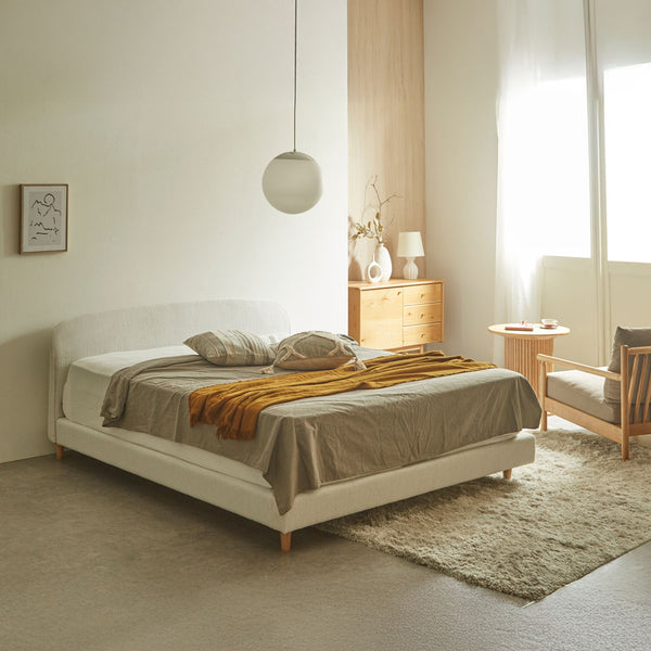 パメラ ベッドフレーム #フロストグレー #シングル