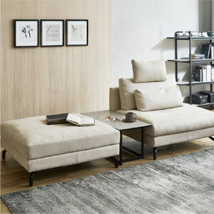 洗練されたヨーロピアンデザインの「グラシエーロ」。シリーズ商品との自由な組合せで、空間を彩ります。 #PLT111 プラチナグレー（プライムレザーテックス）