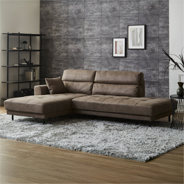 右カウチ/ PLT112ヨーロピアングレー #PLT112 ヨーロピアングレー（プライムレザーテックス） #左カウチ