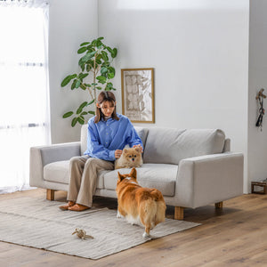 オリオ 3人掛けソファ 幅194cm ペット対応 フルカバーリング #ストーンホワイト