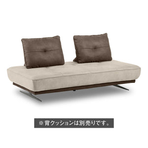 アルフレード　3人掛けソファ幅195cm　ベースカラー #プラチナグレー×ヨーロピアングレー #プライム レザーテックス