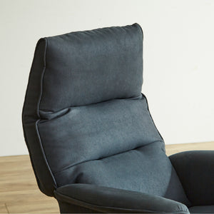 ヘッドレストは前後に細かく、お好みの角度に無段階で調整可能です。 #PLT111 プラチナグレー（プライムレザーテックス）