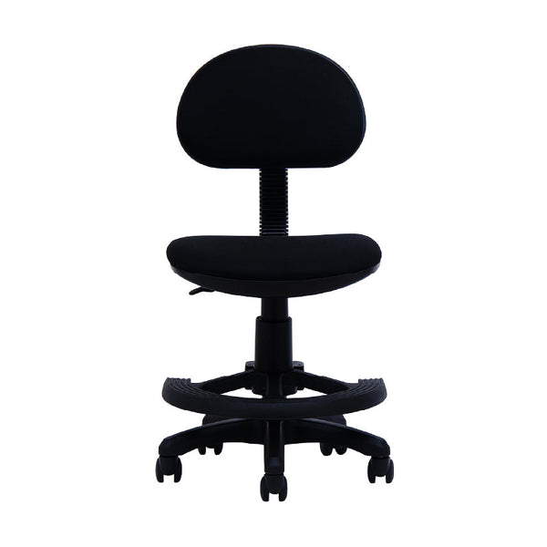 ココル④ 学習チェア 高さ調節可能 背もたれ調節可能 #ファブリック ブラック #キャスターロックあり