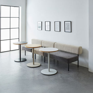 ベンチソファ ウィムス  カフェやオフィスなどのレイアウトで活用しやすい背付きベンチ。 #チャコールグレーミックス