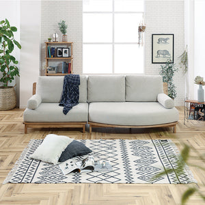 マナー④ カウチソファ 変形 幅242cm カバーリング #キャンバスアイボリー