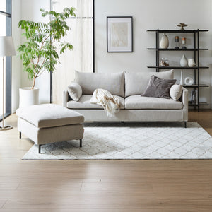 シャープな脚がアーバンモダンな雰囲気を醸し出します。 #A41 カスタード（ファブリックAランク）