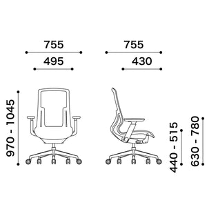 エアル オフィスチェア #グレー