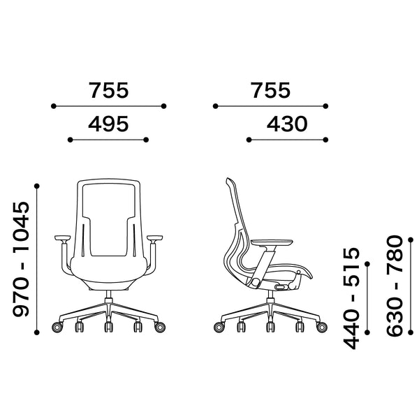 エアル オフィスチェア #グレー