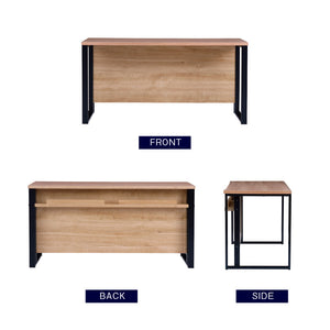 シトクⅡ デスク 幅140cm スチール脚 #オーク