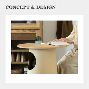 機能性と安心感を両立した、丸みのあるデザイン。ちょっとした食事や読書にもぴったりなサイズ感です。 #グリーン