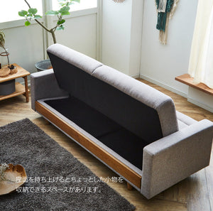 シーズ 3人掛けソファベッド #グレー