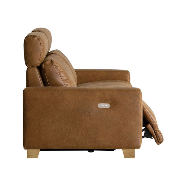 ハーデス ソファ 2.5人掛け #オーカーブラウン（スーパーレザーテックス）