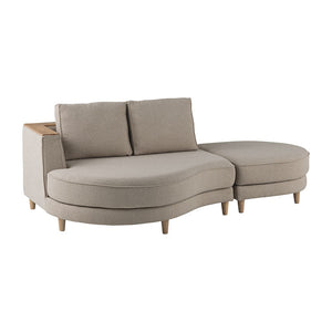 ペトル  カウチソファ #サンドベージュ #右カウチ