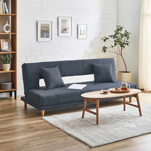 アーク ソファベッド 幅184cm リクライニング クッション付 ファブリック #ライトグレー