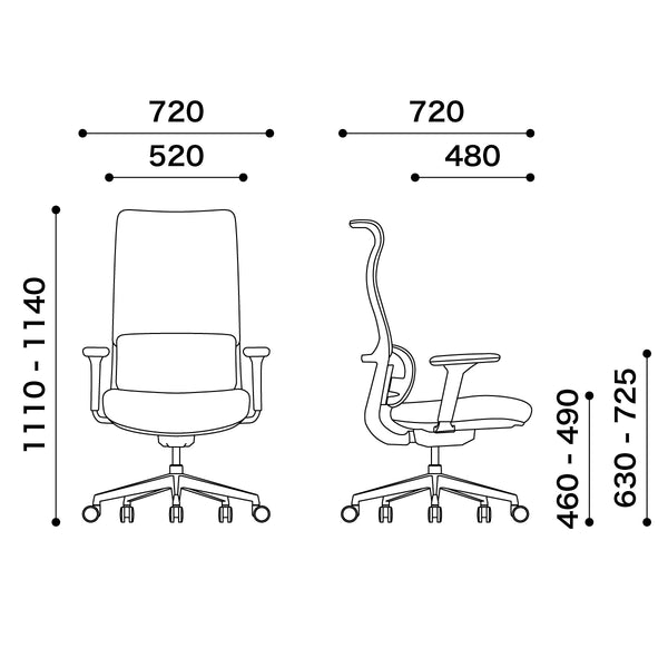 パルヌ オフィスチェア #ブラック