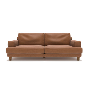 ジャロ　2.5人掛けソファ　幅179cm #LT01 キャメル（レザーテックス アニリン）