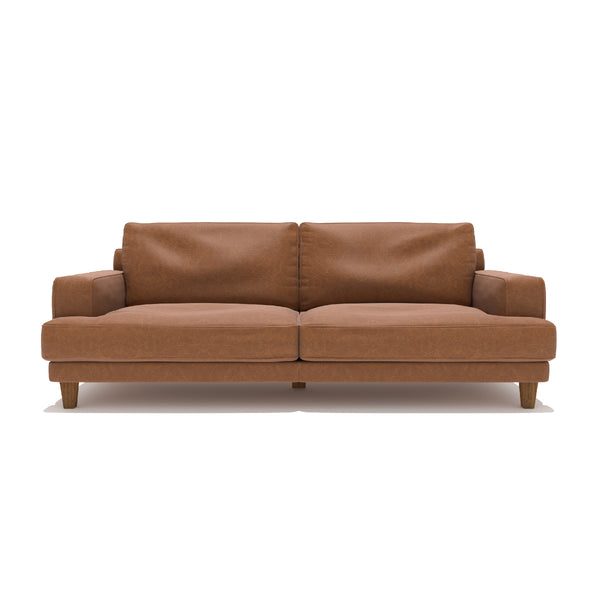 ジャロ　2.5人掛けソファ　幅179cm #LT01 キャメル（レザーテックス アニリン）