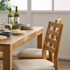 オーズ ダイニング5点ｾｯﾄ(DT幅135㎝/チェア×4脚 座面pvcアイボリー) #Default Title