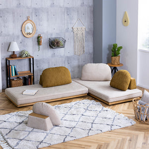 モーク 2.5人掛けソファ 幅180cm 組み合わせ ベース #サンドベージュ