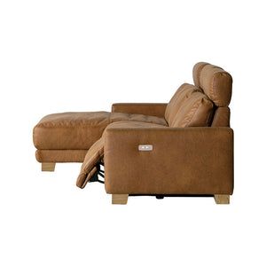 ハーデス ソファ 右カウチ オーカーブラウン（スーパーレザーテックス） #Default Title