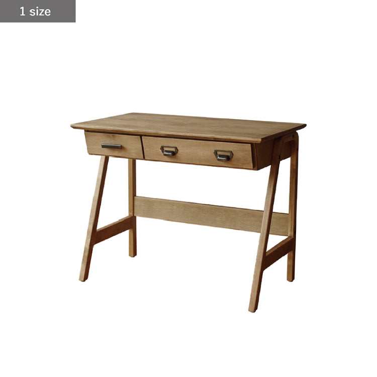 コットン デスク 幅90cm 引出付 天然木