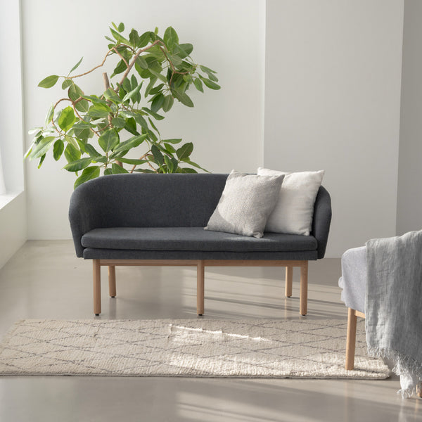 2～3人で座れるベンチタイプ（2P） #ムーングレー