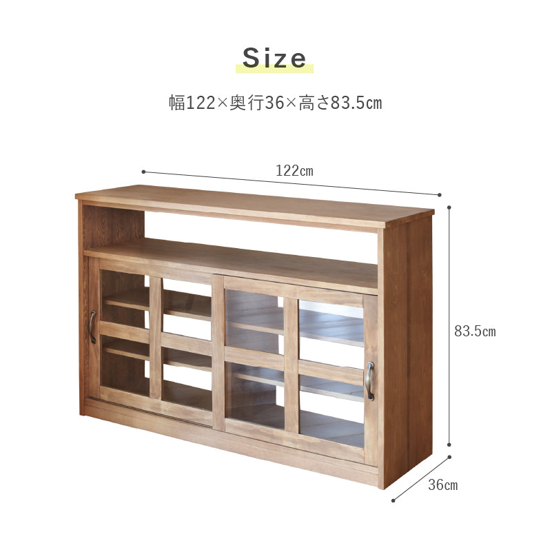 最終値下げ！　関家具/nora（ノラ）　ボンボン　ガラス引戸+キャビネット herme120_01.jpg