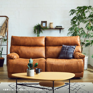 グレイス 3人掛けソファ 電動リクライニング 幅186㎝ #キャメル