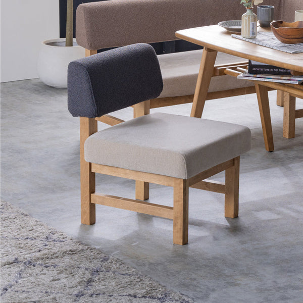 メレⅢ 1人掛けソファ #モカブラウン×ミストホワイト