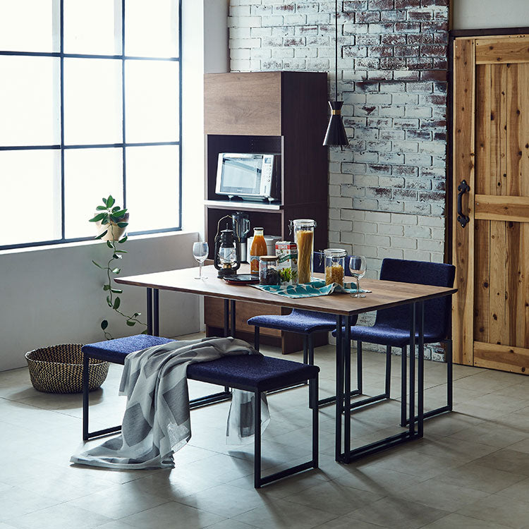 カラス ダイニングチェア スチール脚 ファブリック