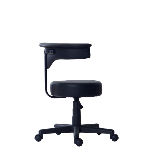 アーク V2 ゲーミング 回転 スツール 360度 座面昇降 低座面仕様 合成皮革 ブラック #ブラック